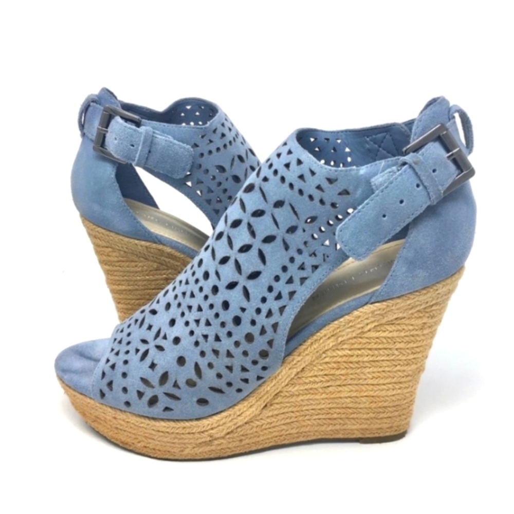 Marc Fisher Harley sling back espadrilles blue size 8.5